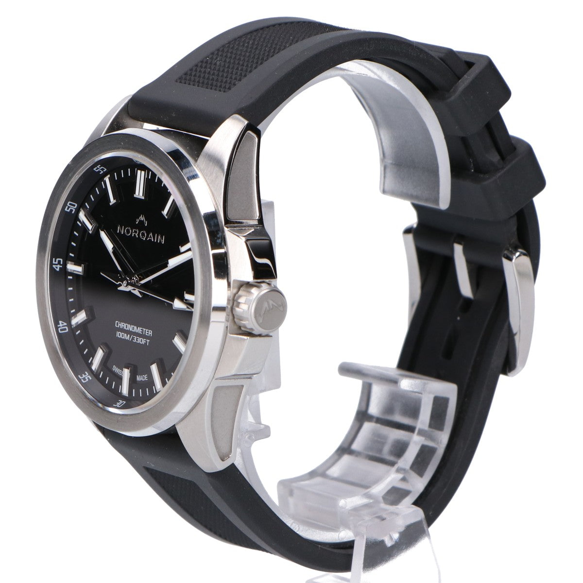 NORQAIN ノルケイン 美品 NN3000S03A/MBJ301 インディペンデンス JP ブラックMOP ラバーバンド 42mm 自動巻き 腕時計
