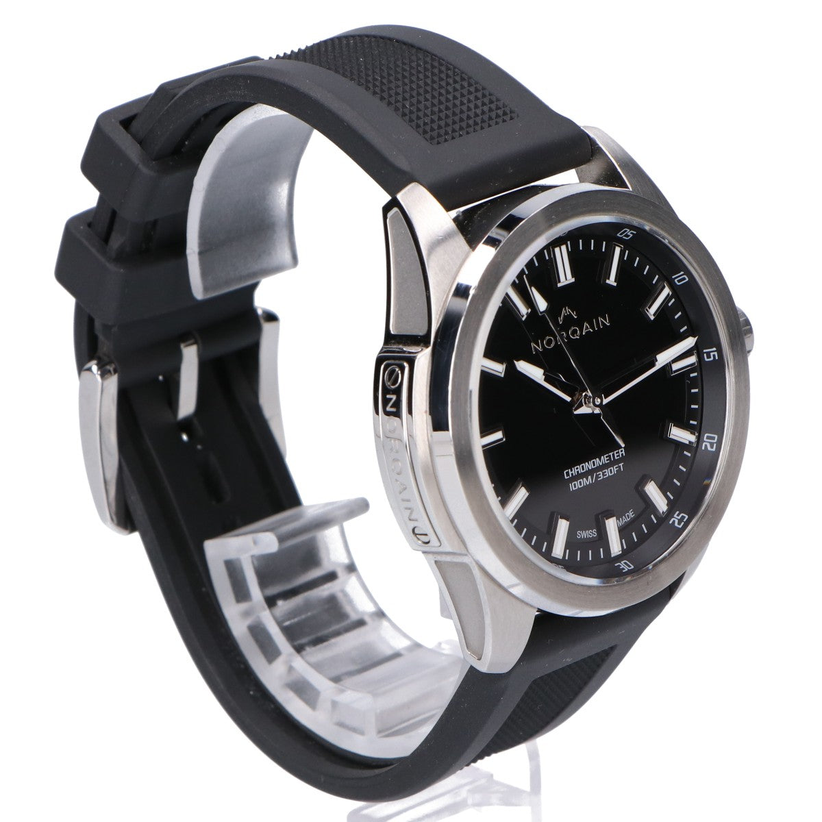 NORQAIN ノルケイン 美品 NN3000S03A/MBJ301 インディペンデンス JP ブラックMOP ラバーバンド 42mm 自動巻き 腕時計
