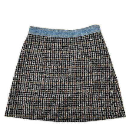 SANDRO サンドロ ブルー SFPJU00752-D284 Short tweed and denim skirt スカート
