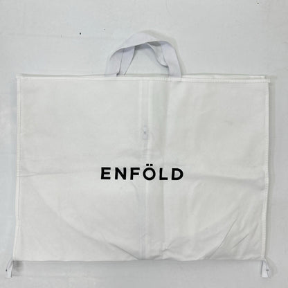 ENFOLD エンフォルド 300DA230-0710 グレー×グリーン ウール ノーカラーコート コート