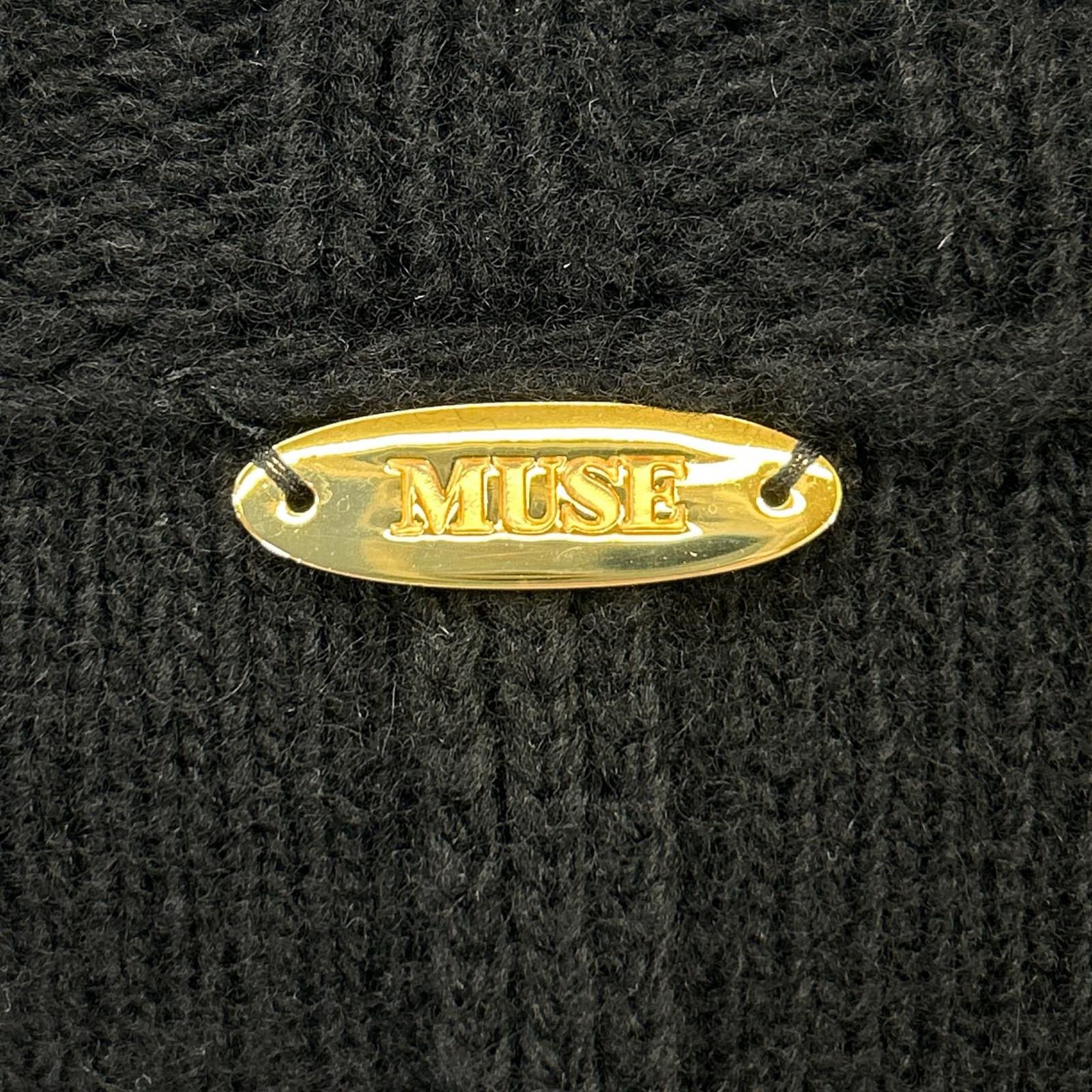 MUSE ミューズ 21080500418130 ブラック ウールカシミヤ タートルネック プルオーバー トップス