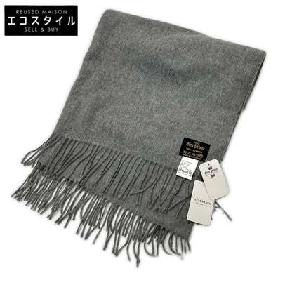 GLEN PRINCE グレンプリンス グレー カシミヤ100 大判ストール マフラー