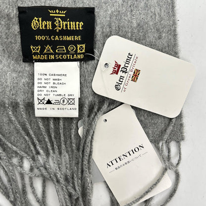 GLEN PRINCE グレンプリンス グレー カシミヤ100 大判ストール マフラー