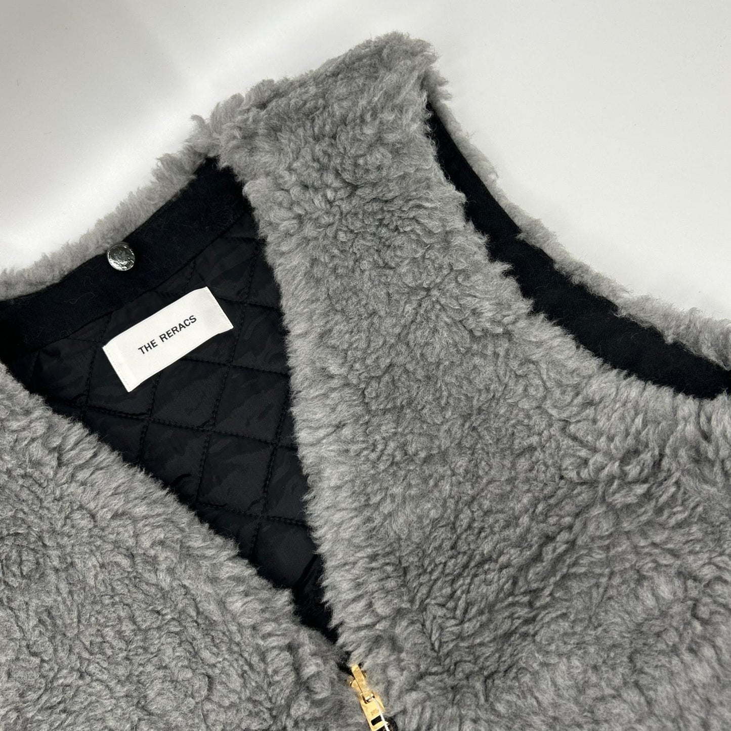 THE RERACS ザ・リラクス for UNITED ARROWS グレー ウール ライナー ベスト ベスト