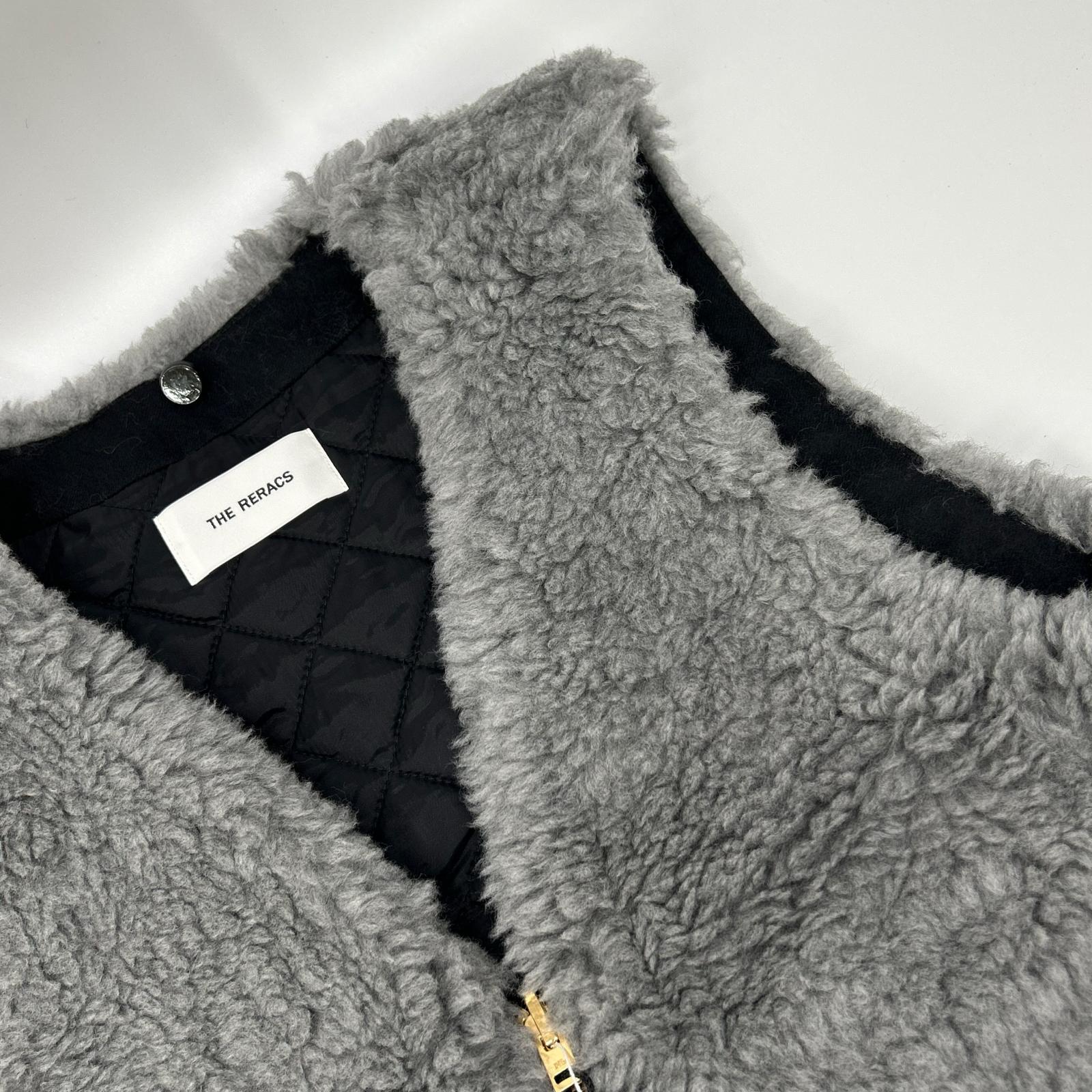 THE RERACS ザ・リラクス for UNITED ARROWS グレー ウール ライナー ベスト ベスト