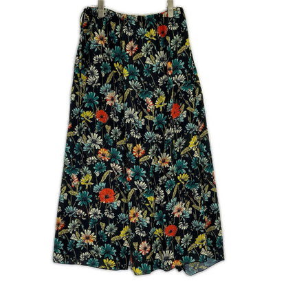 IENA Black Floral-Motif Skirt Skirt