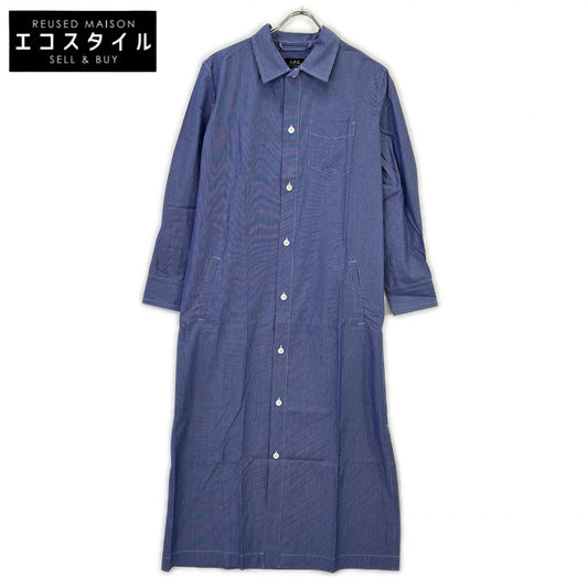 A.P.C. アーペーセー ブルー ストライプ Millie ロングシャツワンピース ワンピース