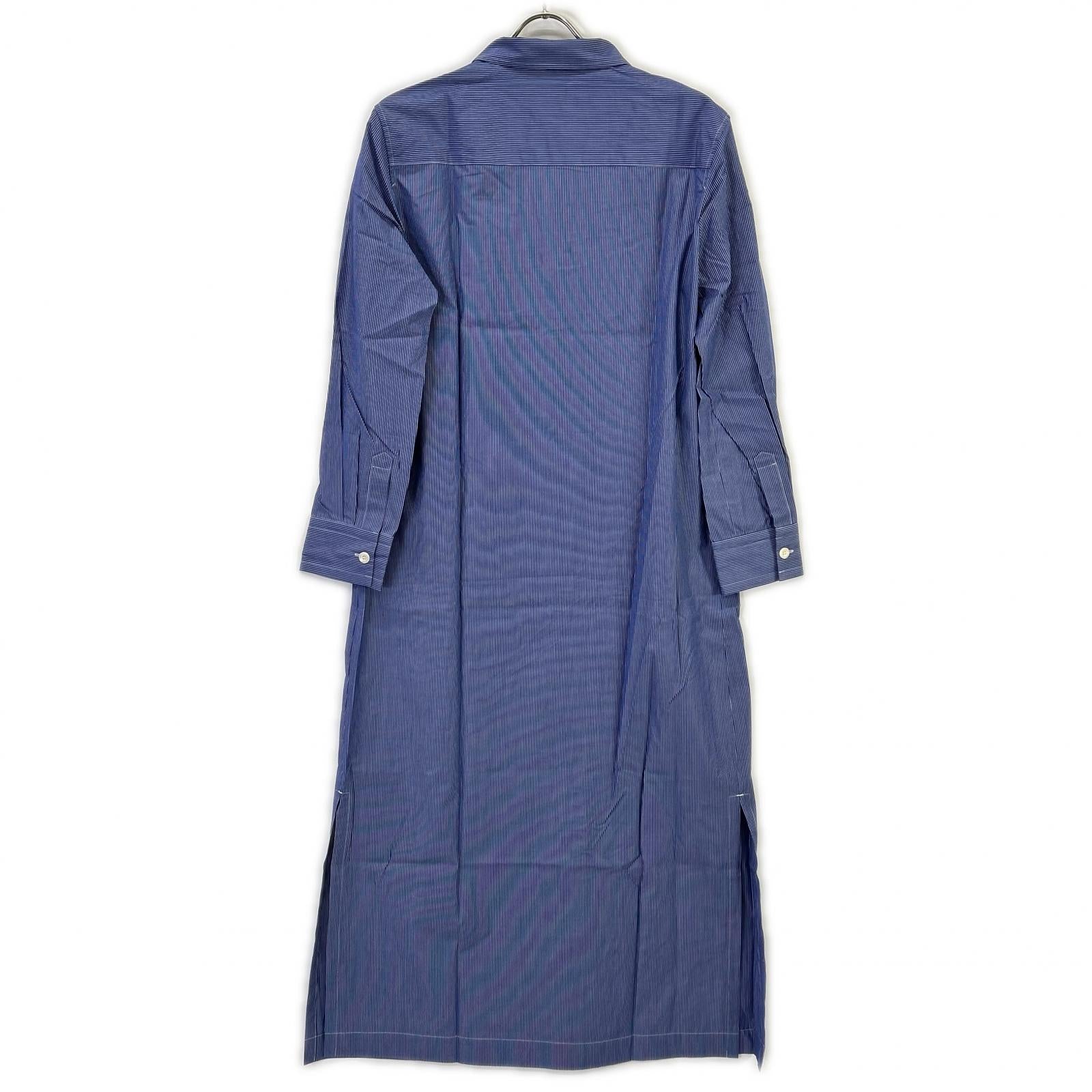 A.P.C. Blue Striped Millie Long Shirt Dress Dresses