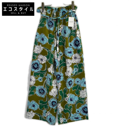 IENA Khaki Retro-Flower Easy Pants Bottoms