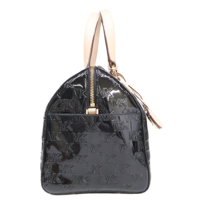 MICHAEL KORS マイケルコース 【美品】グレイソン エンボスロゴ パテント サッチェル ミディアム 2WAYショルダー ボストンバッグ