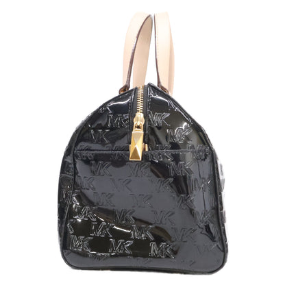 MICHAEL KORS マイケルコース 【美品】グレイソン エンボスロゴ パテント サッチェル ミディアム 2WAYショルダー ボストンバッグ