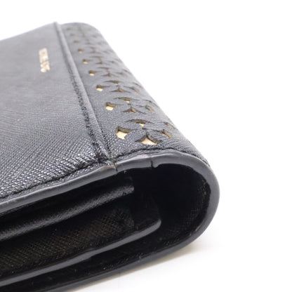 MICHAEL KORS マイケルコース サフィアーノレザー フラワーモチーフカットアウト ロングウォレット 長財布（小銭入れあり）
