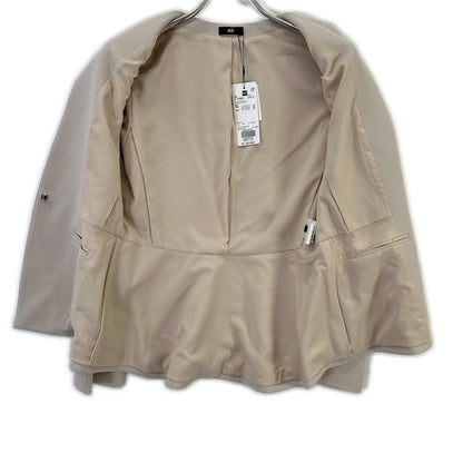 PLST プラステ 12-5104001 ベージュ 25SS トリアセブレンドペプラムジャケット ジャケット