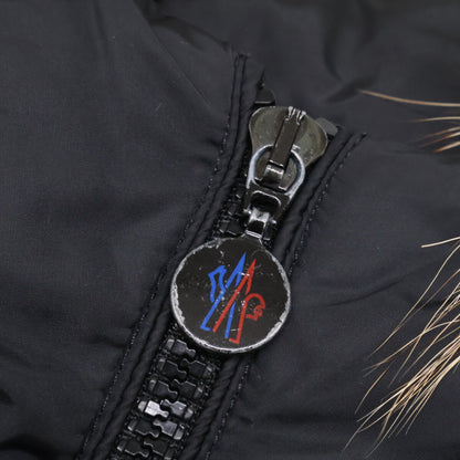 MONCLER モンクレール GENEVRIER ファー/ベルト付 フーディダウン コート