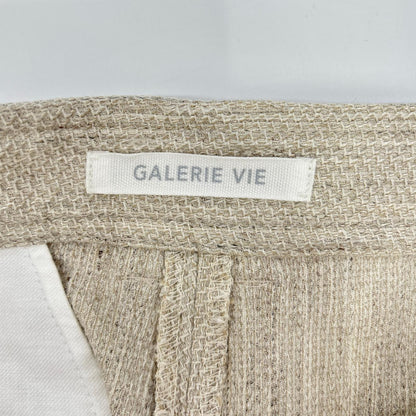 GALERIE VIE ギャルリーヴィー アイボリー 23-04-21-04202 コットンリネンストレッチ クロップドパンツ ボトムス