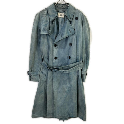 OUTIL ウティ ブルー 18AWーOU-T024 MANTEAU GABOURG コットン 染色 トレンチコート コート