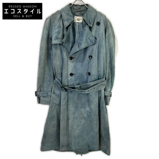 OUTIL ウティ ブルー 18AWーOU-T024 MANTEAU GABOURG コットン 染色 トレンチコート コート