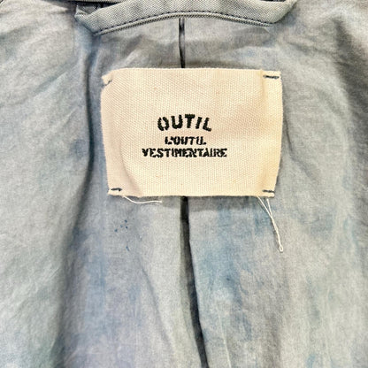 OUTIL Outil Blue 18AW OU-T024 MANTEAU GABOURG cotton-dyed trench coat