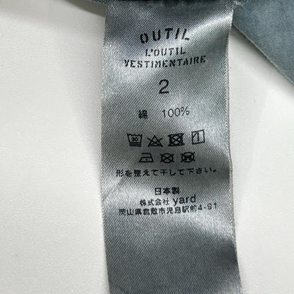 OUTIL ウティ ブルー 18AWーOU-T024 MANTEAU GABOURG コットン 染色 トレンチコート コート