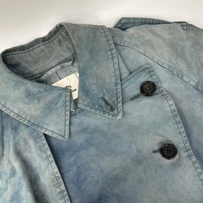 OUTIL ウティ ブルー 18AWーOU-T024 MANTEAU GABOURG コットン 染色 トレンチコート コート