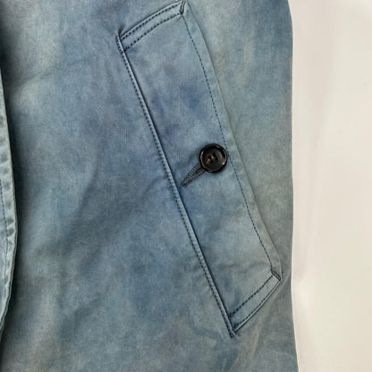 OUTIL ウティ ブルー 18AWーOU-T024 MANTEAU GABOURG コットン 染色 トレンチコート コート