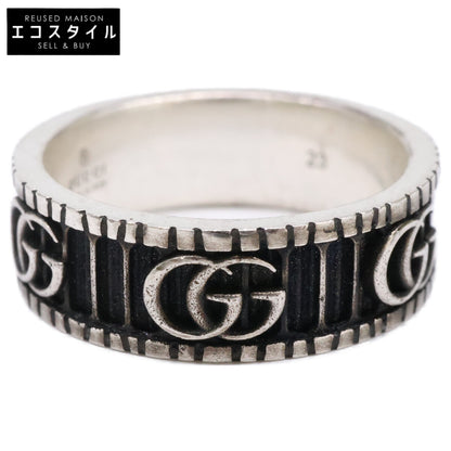 GUCCI グッチ 【美品】551899 Ag925 ダブルG ワイド リング 指輪