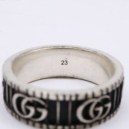 GUCCI グッチ 【美品】551899 Ag925 ダブルG ワイド リング 指輪