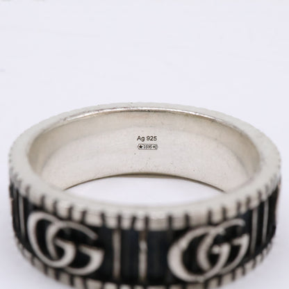 GUCCI グッチ 【美品】551899 Ag925 ダブルG ワイド リング 指輪