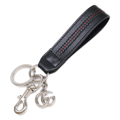 GUCCI グッチ 855463 ウェブ ストライプ ディテール付き ダブルG キーチェーン キーホルダー