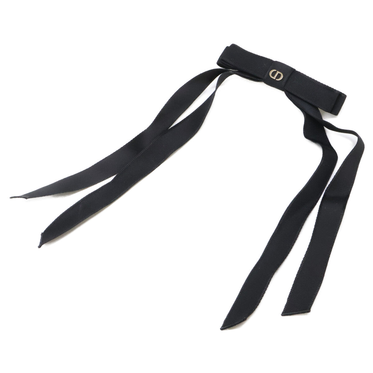 Christian Dior クリスチャンディオール 【美品】Dior Twist ディオール ツイスト DCロゴ リボン バレッタ ヘアアクセサリー