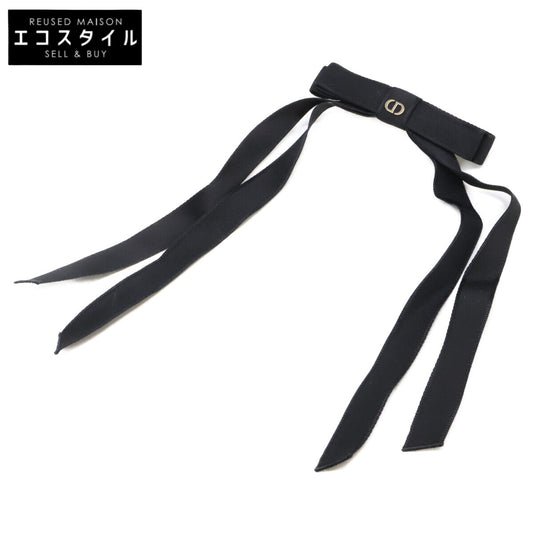Christian Dior クリスチャンディオール 【美品】Dior Twist ディオール ツイスト DCロゴ リボン バレッタ ヘアアクセサリー