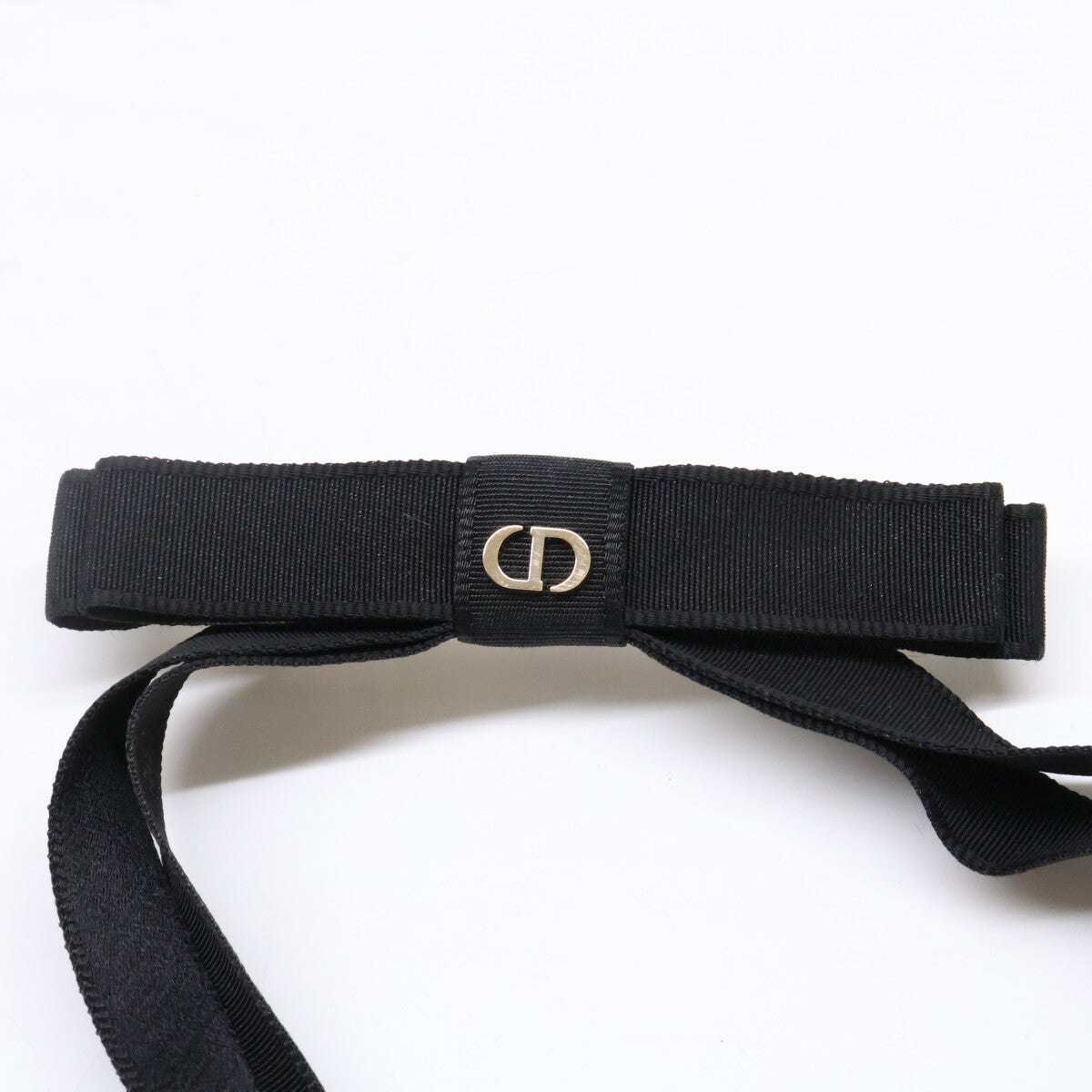 Christian Dior クリスチャンディオール 【美品】Dior Twist ディオール ツイスト DCロゴ リボン バレッタ ヘアアクセサリー