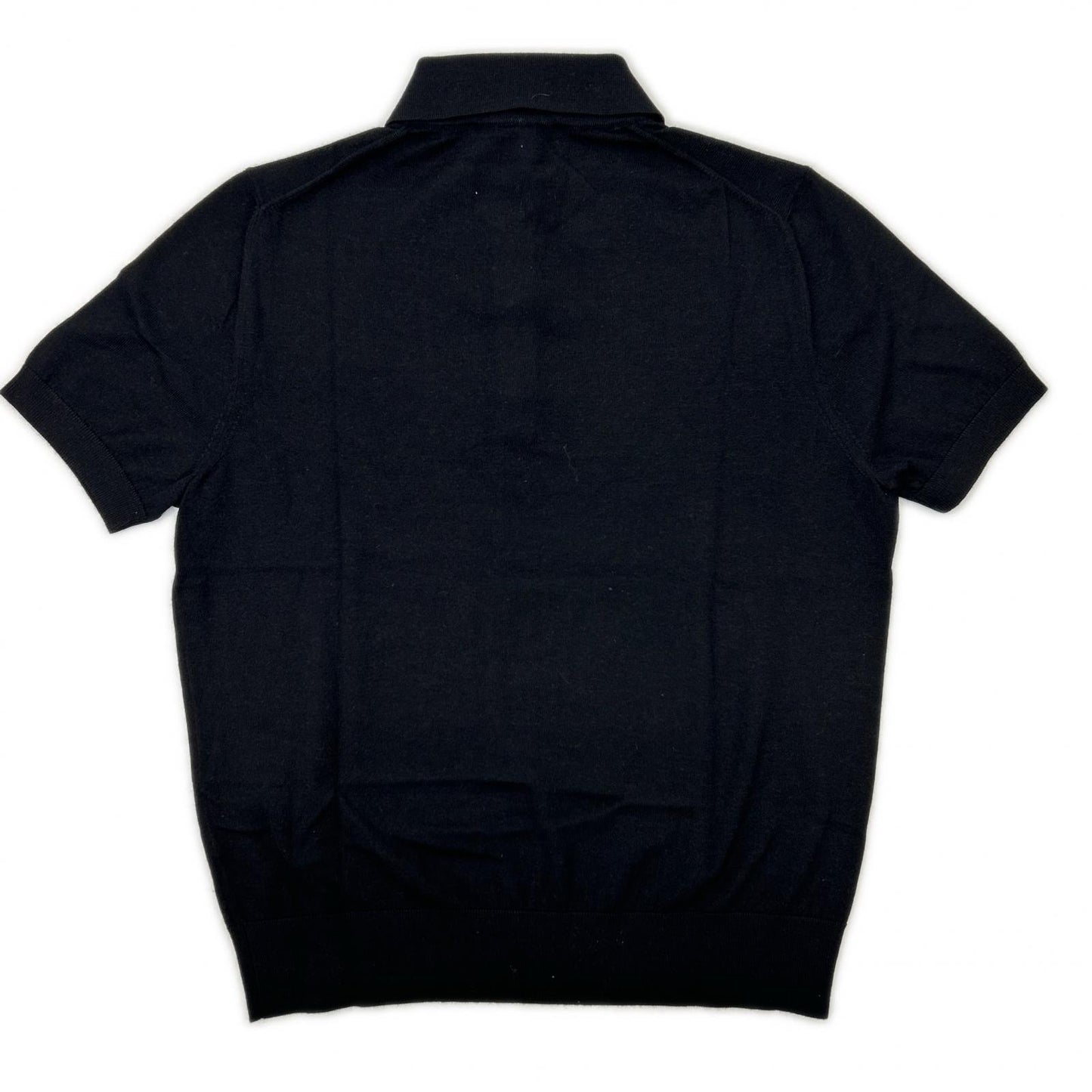 【SALE】 Loro Piana ロロピアーナ ブラック FAO9853 バージンウール カシミヤ シルク ロゴ釦 ソッティーレ・ポロシャツ トップス