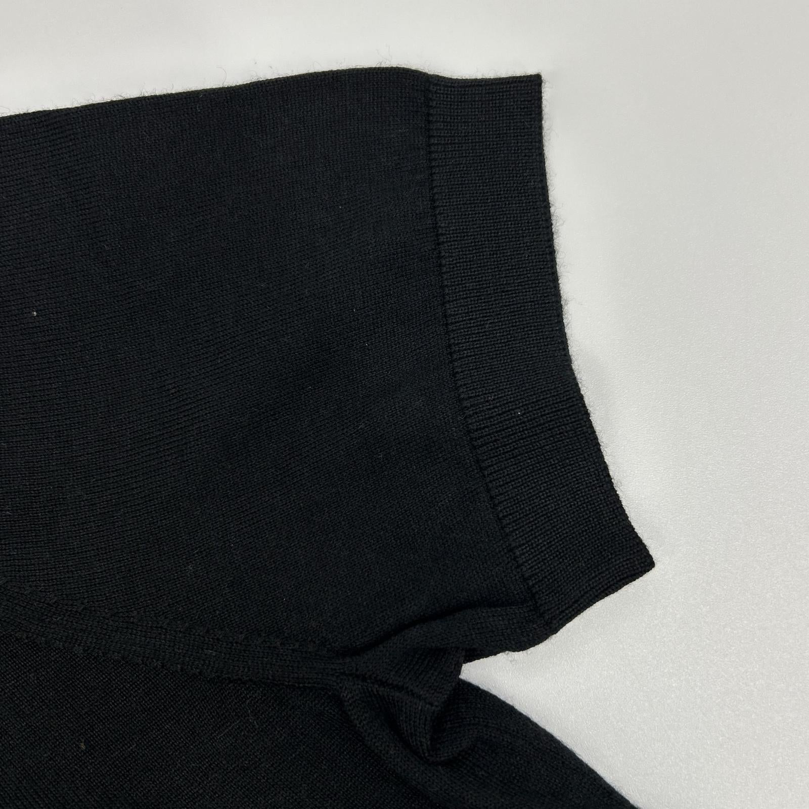 【SALE】 Loro Piana ロロピアーナ ブラック FAO9853 バージンウール カシミヤ シルク ロゴ釦 ソッティーレ・ポロシャツ トップス