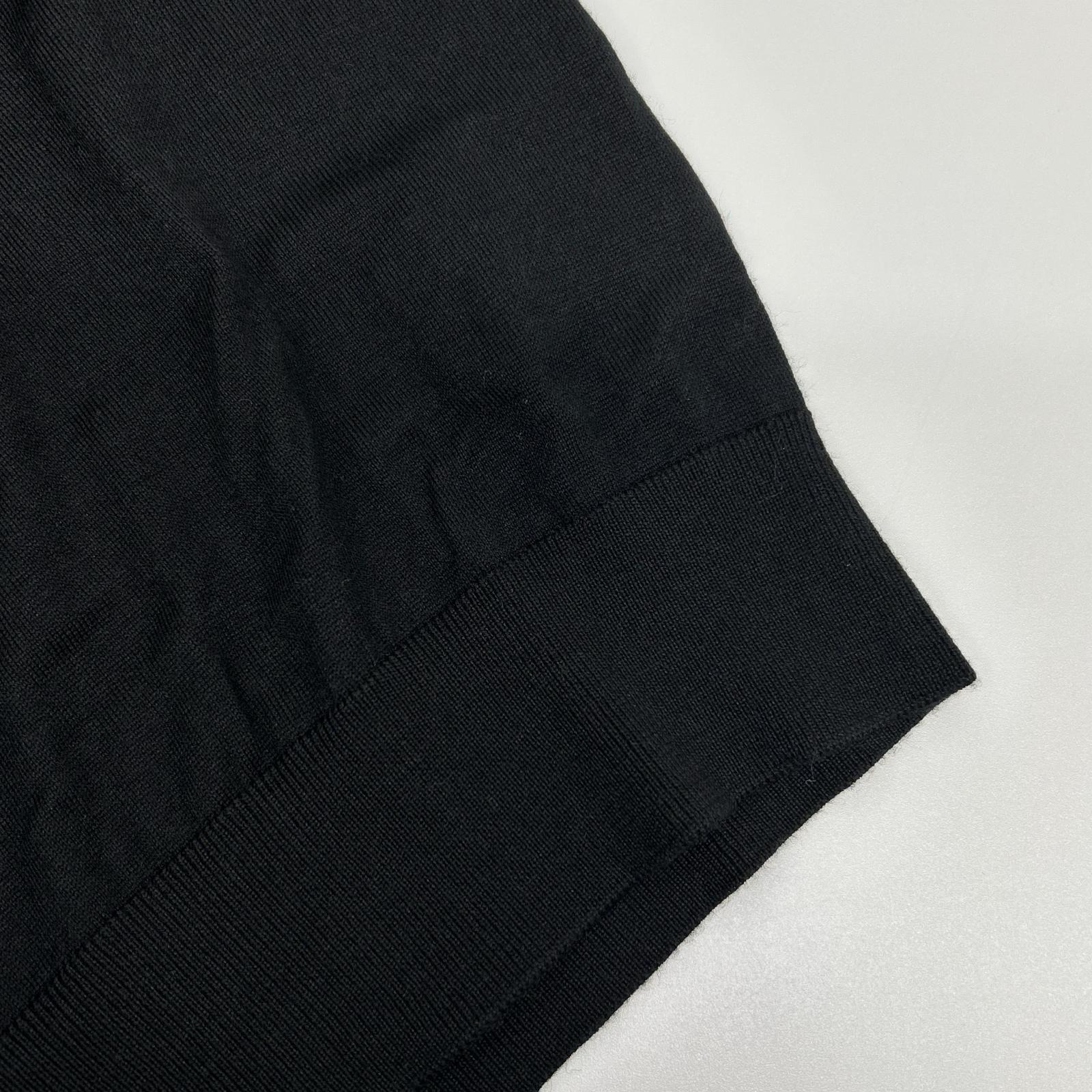 【SALE】 Loro Piana ロロピアーナ ブラック FAO9853 バージンウール カシミヤ シルク ロゴ釦 ソッティーレ・ポロシャツ トップス