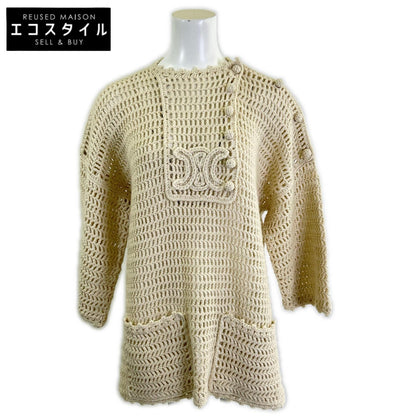 CELINE セリーヌ 【美品/国内正規/24SS】2ADA6534Q ウール トリオンフ クロシェット バハ ニット トップス トップス