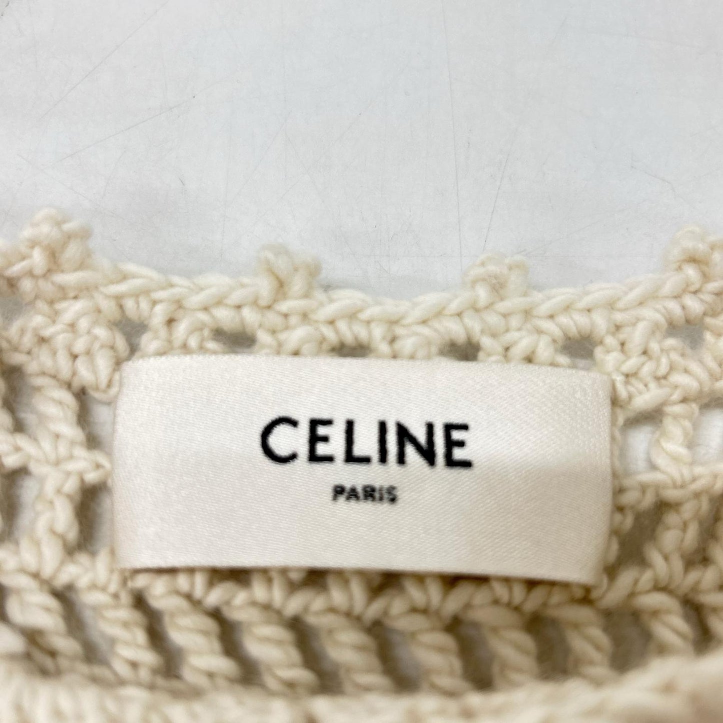 CELINE セリーヌ 【美品/国内正規/24SS】2ADA6534Q ウール トリオンフ クロシェット バハ ニット トップス トップス