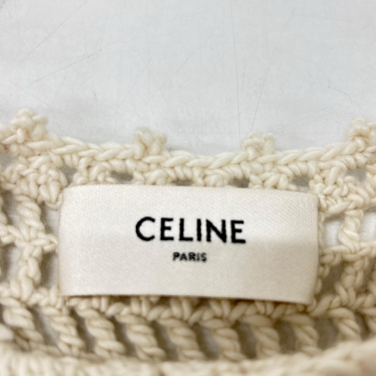 CELINE セリーヌ 【美品/国内正規/24SS】2ADA6534Q ウール トリオンフ クロシェット バハ ニット トップス トップス