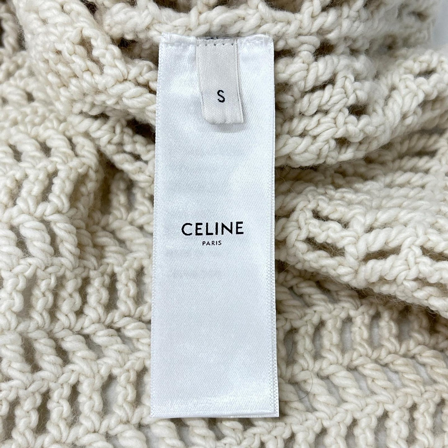 CELINE セリーヌ 【美品/国内正規/24SS】2ADA6534Q ウール トリオンフ クロシェット バハ ニット トップス トップス