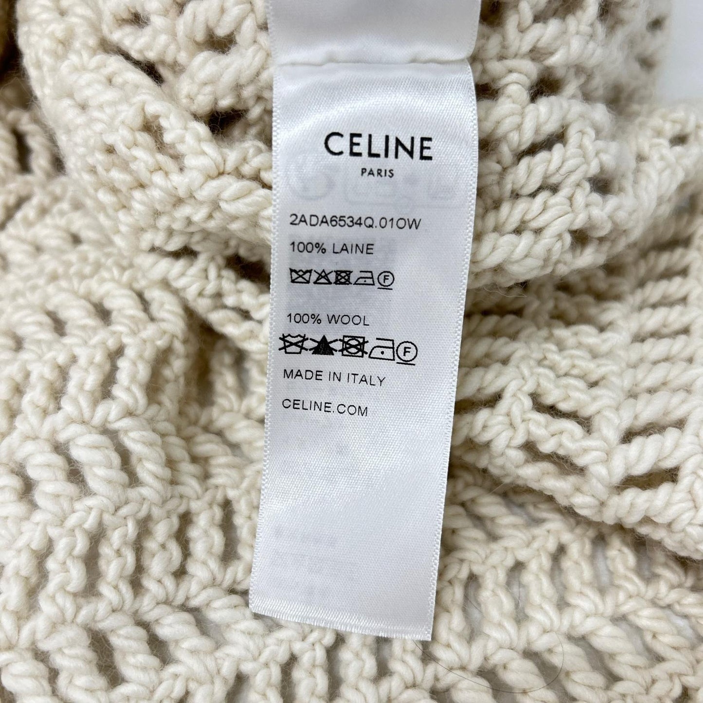 CELINE セリーヌ 【美品/国内正規/24SS】2ADA6534Q ウール トリオンフ クロシェット バハ ニット トップス トップス