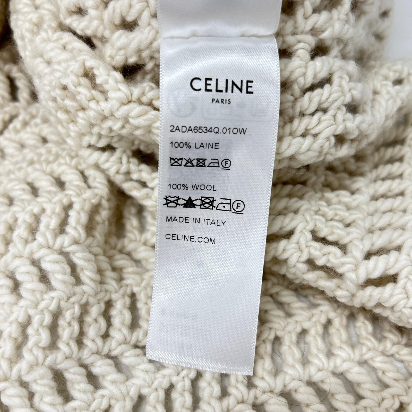 CELINE セリーヌ 【美品/国内正規/24SS】2ADA6534Q ウール トリオンフ クロシェット バハ ニット トップス トップス