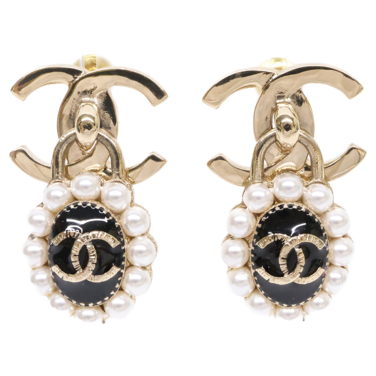 CHANEL シャネル A21A イミテーションパール ココマーク ドロップ ピアス