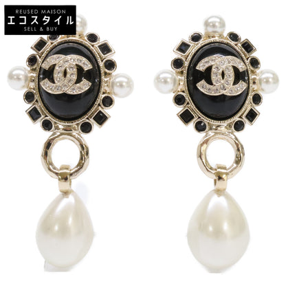 CHANEL シャネル B22P イミテーションパール ビジュー ココマーク ドロップ ピアス