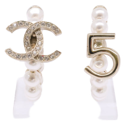 CHANEL シャネル ゴールド C21K ココマーク No.5 フェイクパール フープピアス ピアス