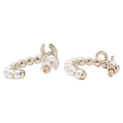 CHANEL シャネル ゴールド C21K ココマーク No.5 フェイクパール フープピアス ピアス