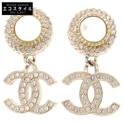 CHANEL シャネル B21B ココマーク イミテーションパール ラインストーン ピアス