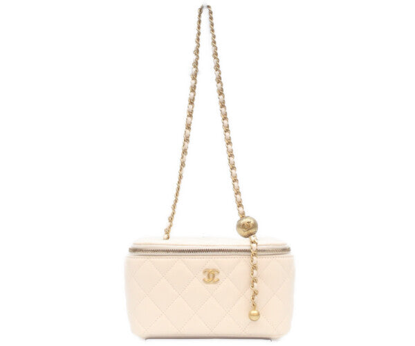 CHANEL シャネル 新品同様 31番台 マトラッセ ココボール バニティバッグ チェーン ショルダーバッグ