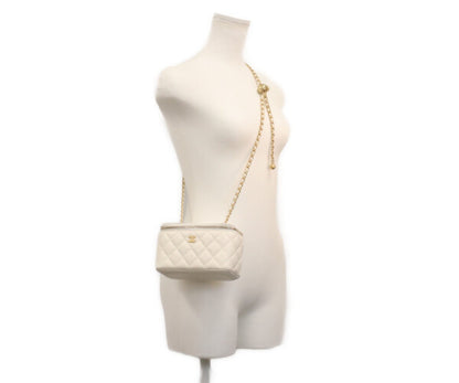CHANEL シャネル 新品同様 31番台 マトラッセ ココボール バニティバッグ チェーン ショルダーバッグ