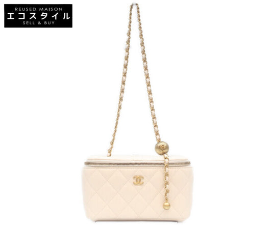 CHANEL シャネル 新品同様 31番台 マトラッセ ココボール バニティバッグ チェーン ショルダーバッグ