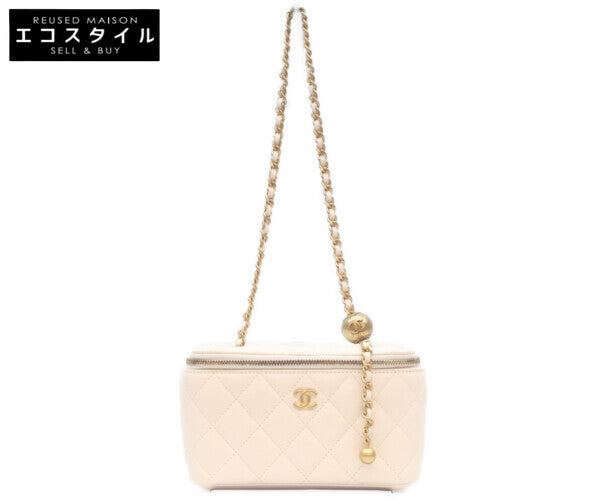 CHANEL シャネル 新品同様 31番台 マトラッセ ココボール バニティバッグ チェーン ショルダーバッグ